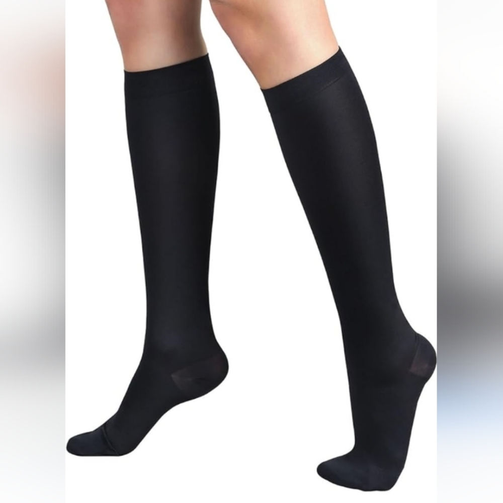 Amazon knee high compression socks 5 Pairs all L/XL UNISEX-NEW